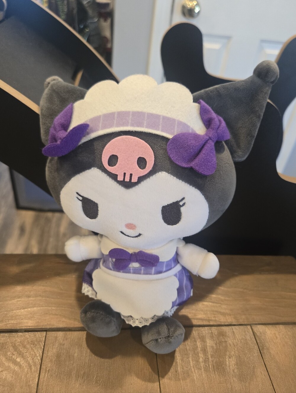 Kawaii Sanrio Kuromi Purple Maid Plush Hello Kitty